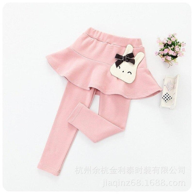 Girls Cotton Leggings Skirt-pants Slim Trousers - MomyMall Style5 / 90cm:1-2years