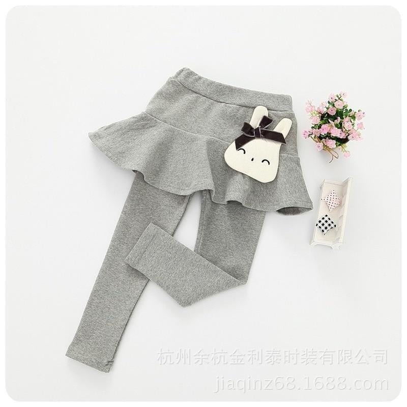 Girls Cotton Leggings Skirt-pants Slim Trousers - MomyMall Style6 / 90cm:1-2years