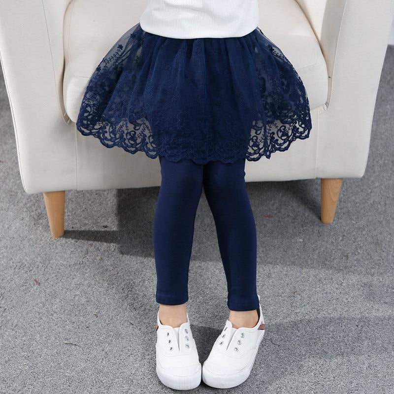 Girls Cotton Leggings Skirt-pants Slim Trousers - MomyMall