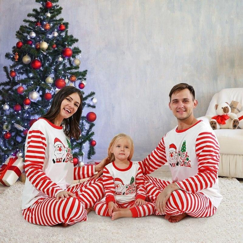 Family Christmas Pajamas Matching Outfits Mother Father Kids - MomyMall