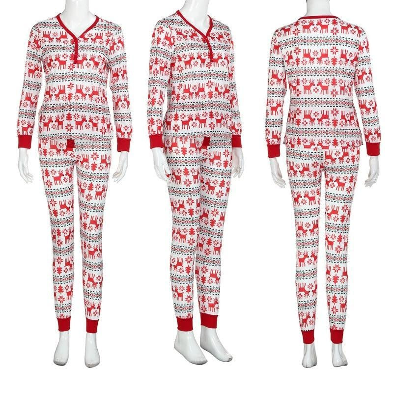 Family Matching Christmas Pajamas Mommy Daughter Clothes Set Family Look Outfits