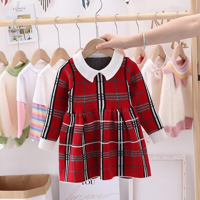 Girls Toddler Dresses Winter Costume 2-6Y - MomyMall Red / 2-3 Years