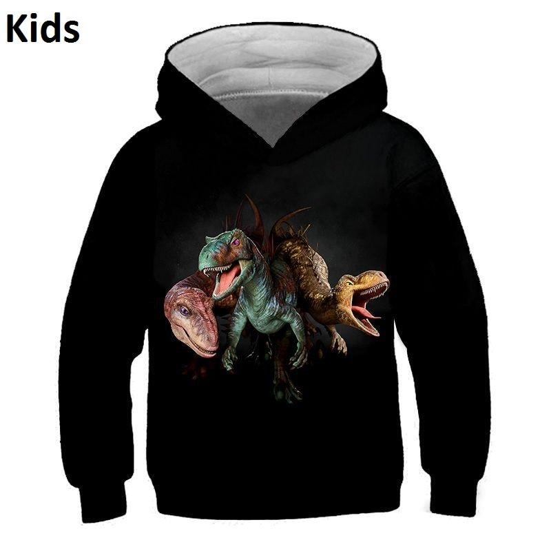 Kids Jurassic Park Dinosaur 3D Print Hoodie Sweatshirts 9M-8T - MomyMall