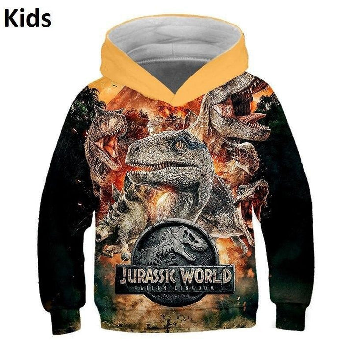 Kids Jurassic Park Dinosaur 3D Print Hoodie Sweatshirts 9M-8T - MomyMall