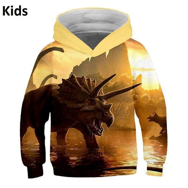 Kids Jurassic Park Dinosaur 3D Print Hoodie Sweatshirts 9M-8T - MomyMall Kids hoodies 5 / S:9-18M