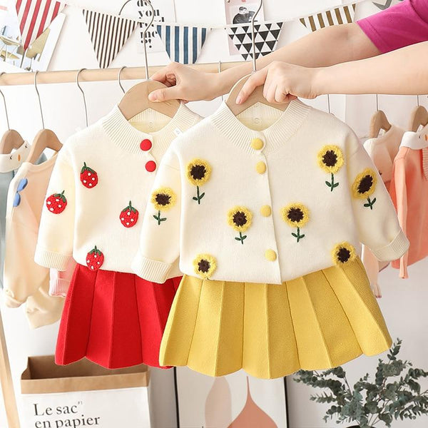 Toddler Baby Girls Set Tops+Skirt 2 PcsTracksuit 2-6 Years - MomyMall