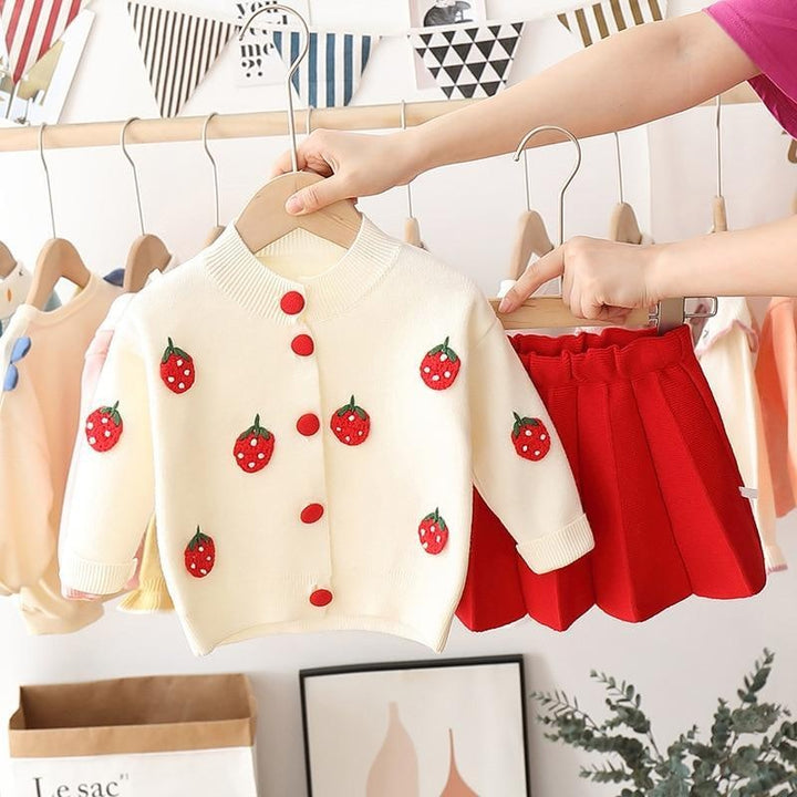 Toddler Baby Girls Set Tops+Skirt 2 PcsTracksuit 2-6 Years - MomyMall Red / 2-3 Years
