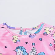 Girl Dress Cartoon Horse Rainbow Unicorn Wings Pegasus Dresses 1-6 Years