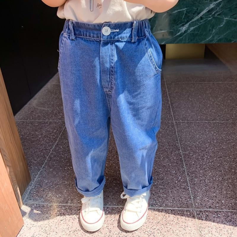 New Arrival Girls Boys Fashin Denim Pants - MomyMall Blue / 12-18 Months