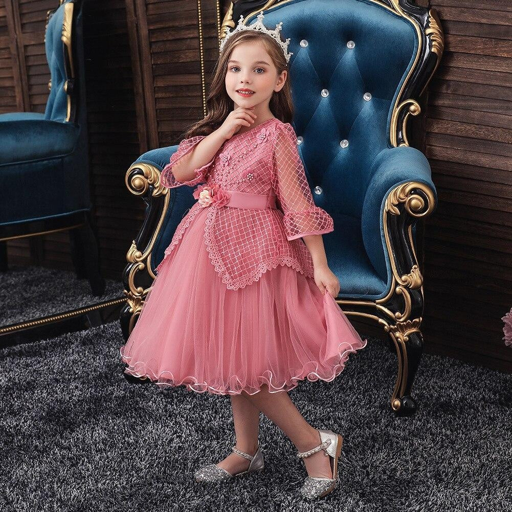 Kids Flower Girl Dress Evening Princess Party Wedding Dresses 3-12 Years - MomyMall