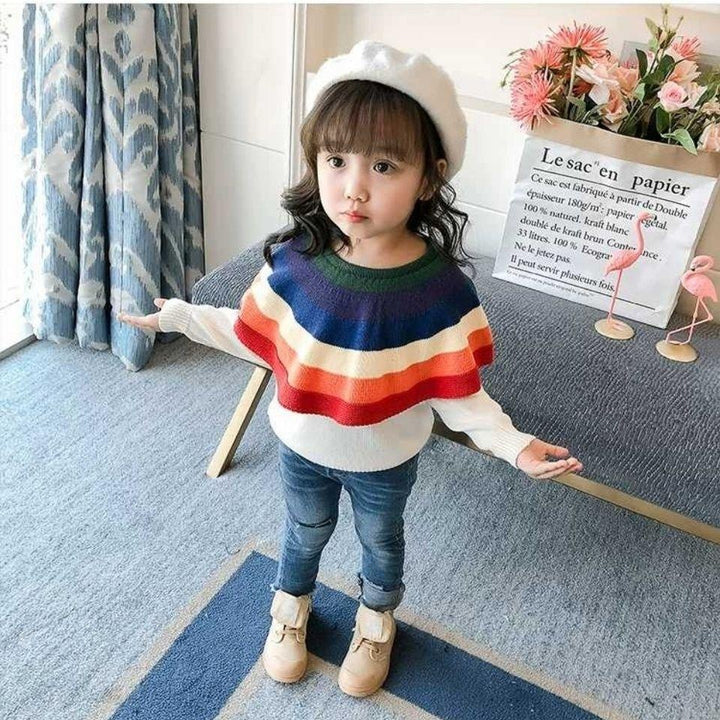 Baby Girls Winter Sweater Pullover Knitted Solid Top Sweaters - MomyMall