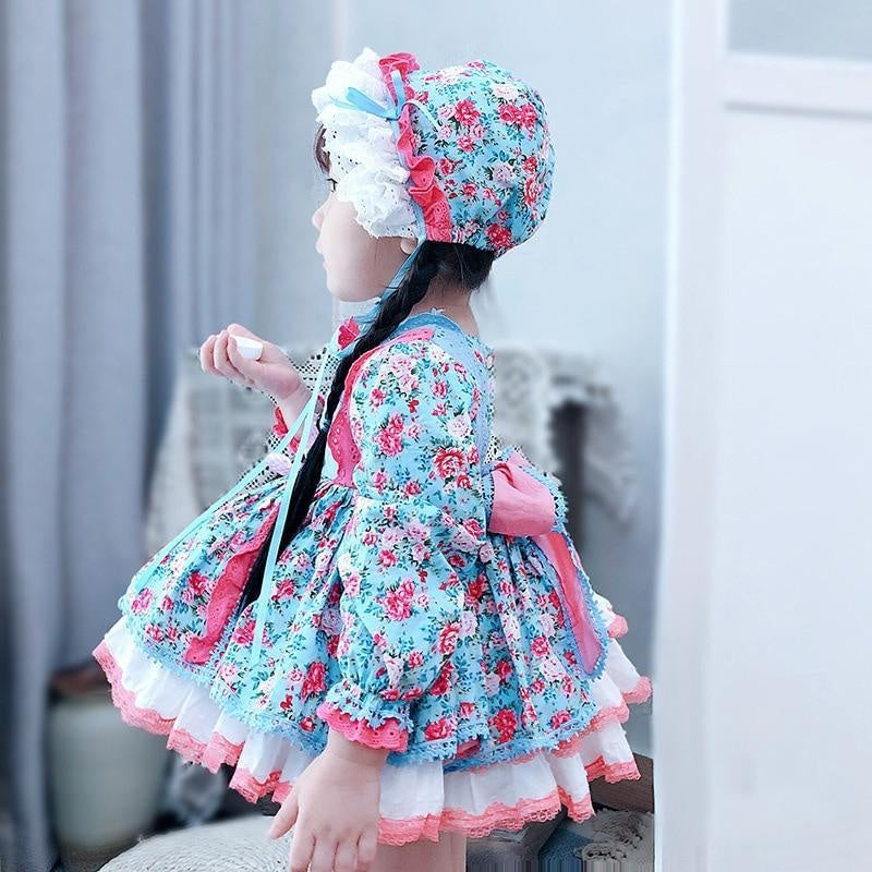 Baby Girls Floral Dress Long Sleeve Princess Birthday Party Dresses 1-5 Years - MomyMall