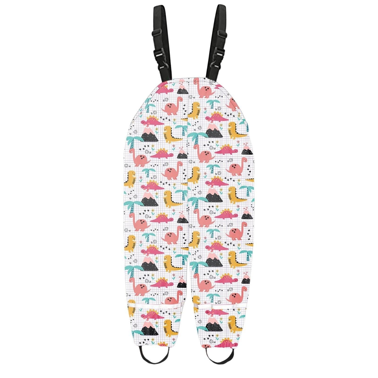 Boys Girls Rain Waterproof Jumpsuit Sport Bib Overalls Pants - MomyMall Style 2 / 2-3 Years