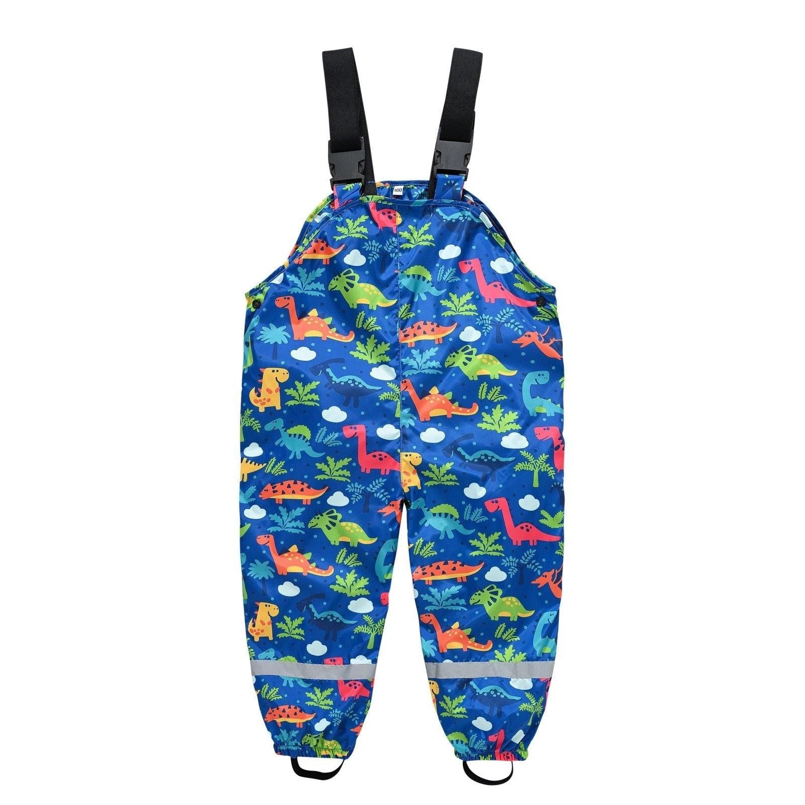 Boys Girls Rain Waterproof Jumpsuit Sport Bib Overalls Pants - MomyMall