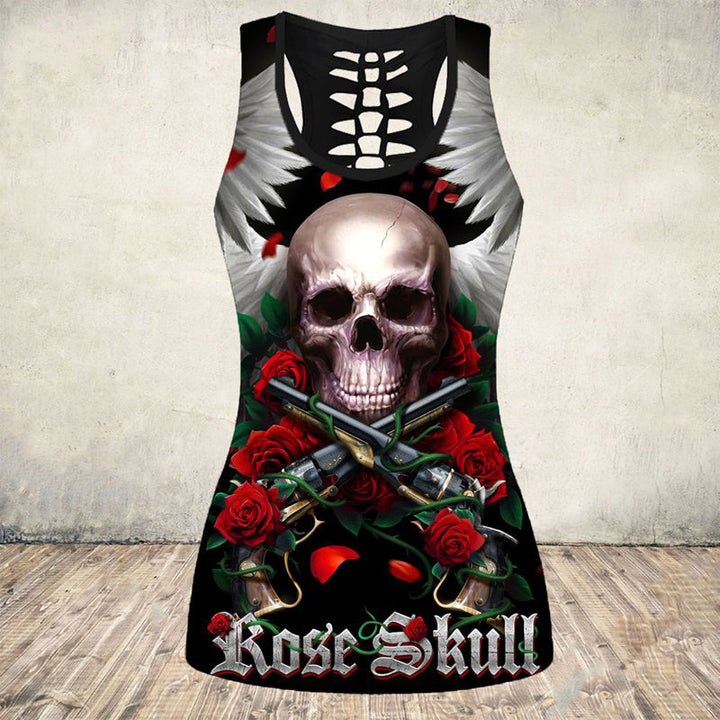 Plus Size Skull Print Women Grunge Vest - MomyMall HR / S