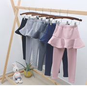 Spring Autumn Pure Color Girls Pants Kids Leggings