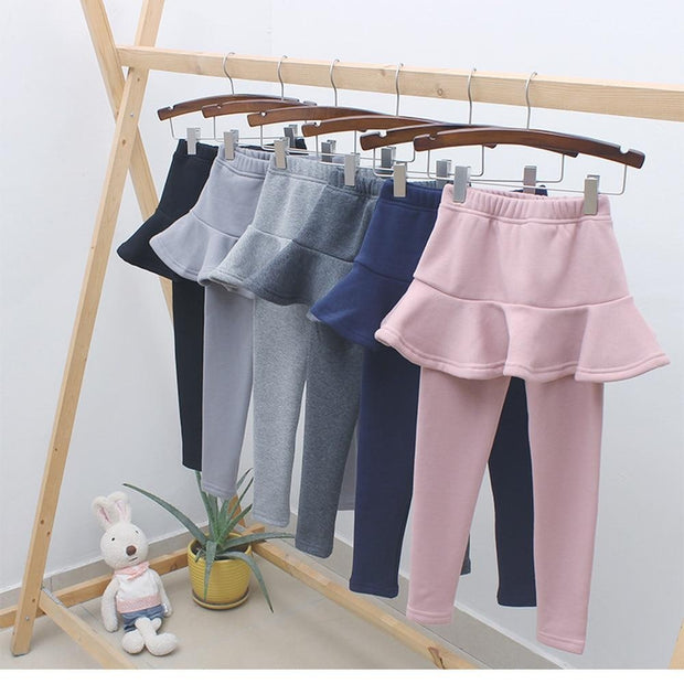 Spring Autumn Pure Color Girls Pants Kids Leggings