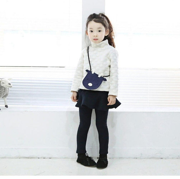 Spring Autumn Pure Color Girls Pants Kids Leggings