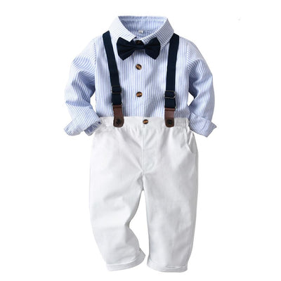 Boy Set Striped 4 PCS Long-Sleeves Outfits - MomyMall