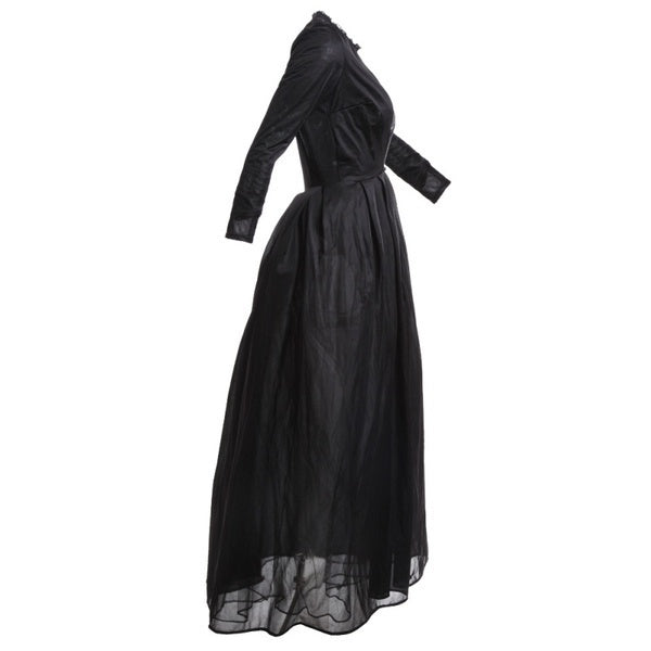 Halloween Sexy Gothic Lace High Waist Sheer Dress - MomyMall