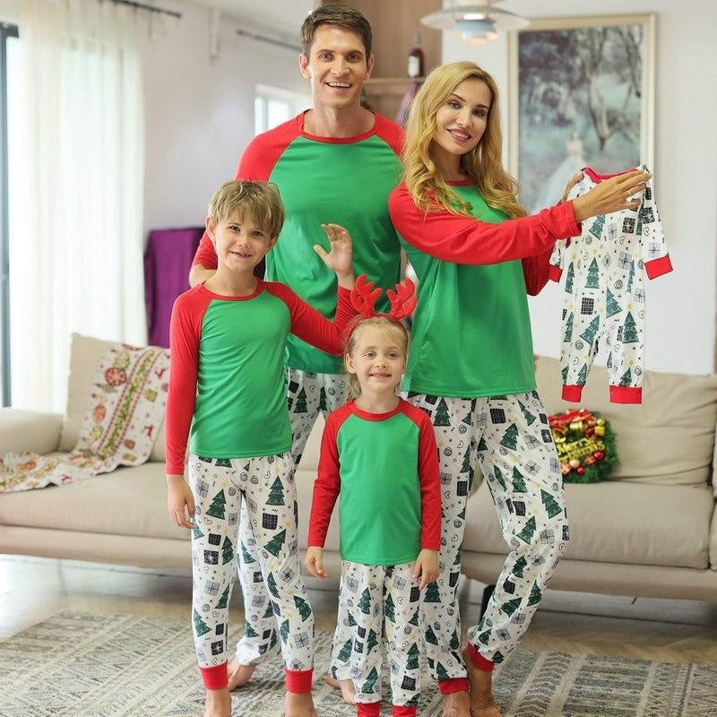 Christmas Family Matching Pajamas Parent-child Sleepwear Outfits