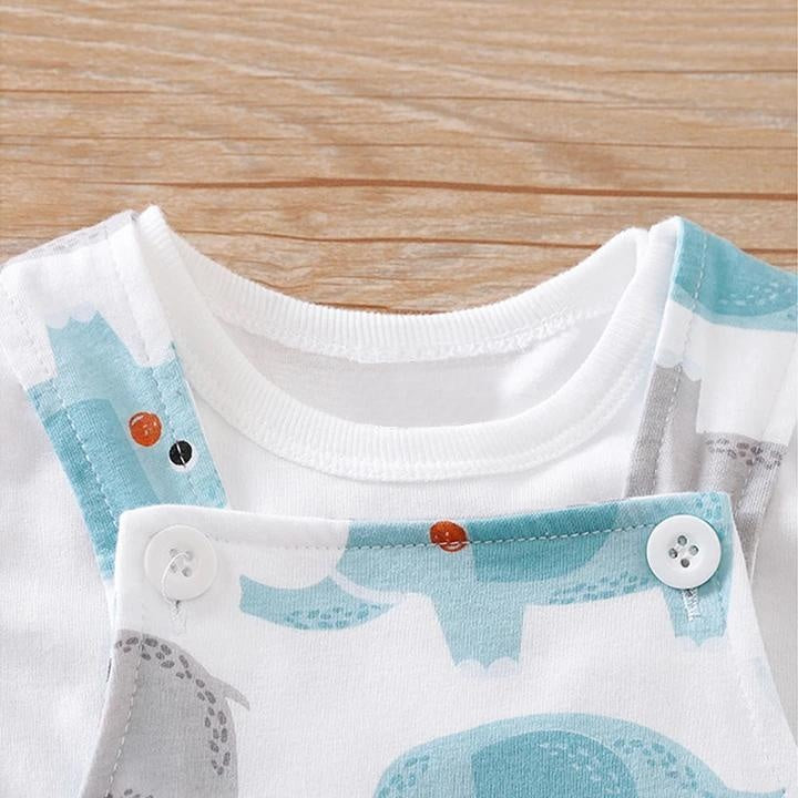 2PCS Funny Elephant Printed Baby Set - MomyMall