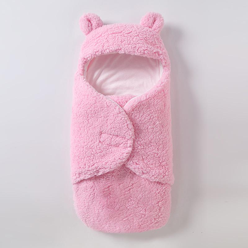 Baby Quilt Towel Cashmere Cotton Thickened Warm Sleeping Bag - MomyMall Pink / S:0-3months