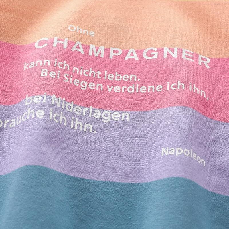 Regenbogenstreifen-Mädchen-Herbsthemden-Pullover mit Rundhalsausschnitt