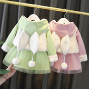 Girl Autumn Dress Fashion Cute Casual Dress 2 Pcs - MomyMall