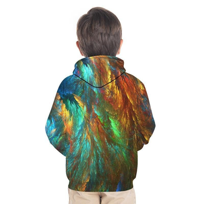 Kid Boy 3D Color Printing All-match Hoodie - MomyMall