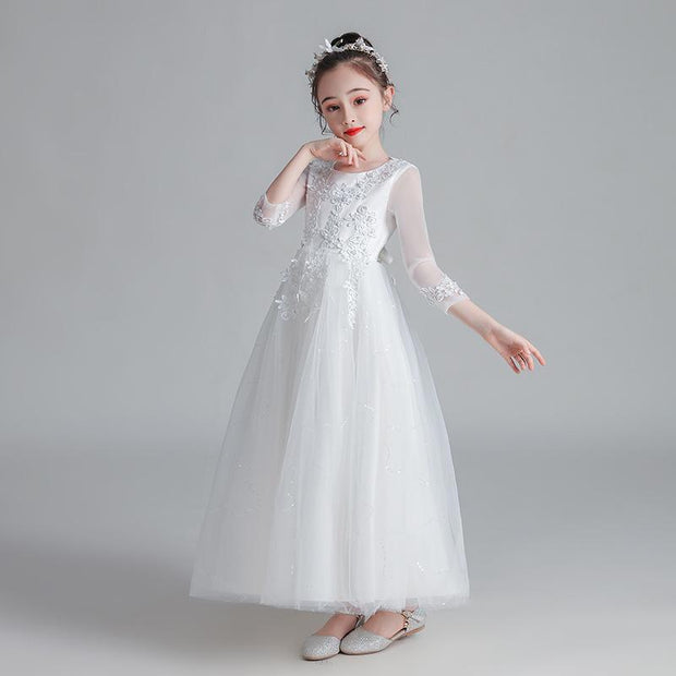 Costumes de performance de robe de soirée princesse fille enfant 
