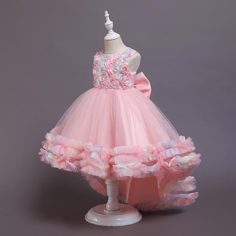 Kids Girl Princess Flower Party Elegant Wedding Dresses 3-12 Years