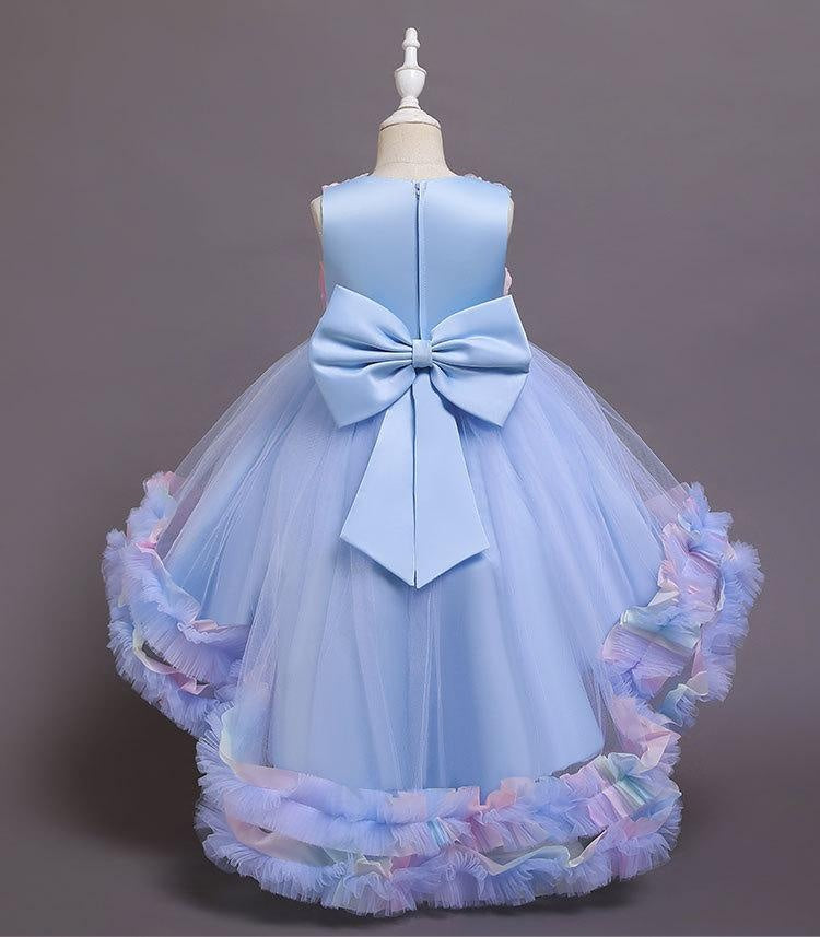 Kids Girl Princess Flower Party Elegant Wedding Dresses 3-12 Years