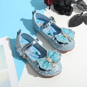 Children's Shoes Bow Girl Princess Shoes - MomyMall Blue / US5/EU37/UK4Big Kids