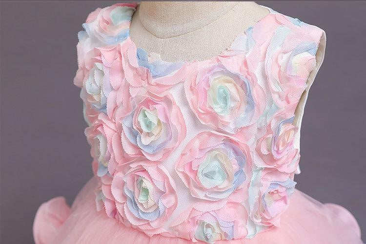 New Girl Fashion Cute Colorful Cake Poncho Princess Dresses