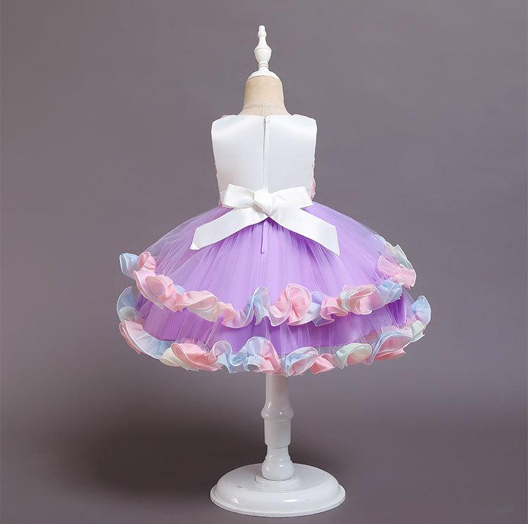 New Girl Fashion Cute Colorful Cake Poncho Princess Dresses