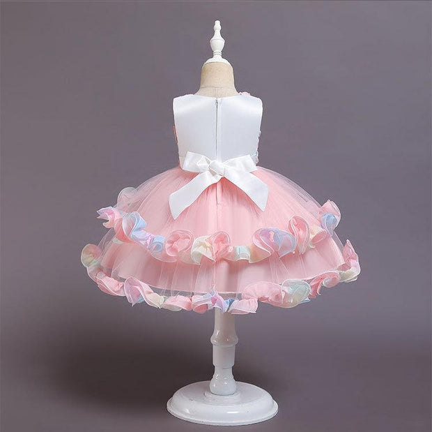 Neue Mädchen-Mode-niedliche bunte Kuchen-Poncho-Prinzessin-Kleider
