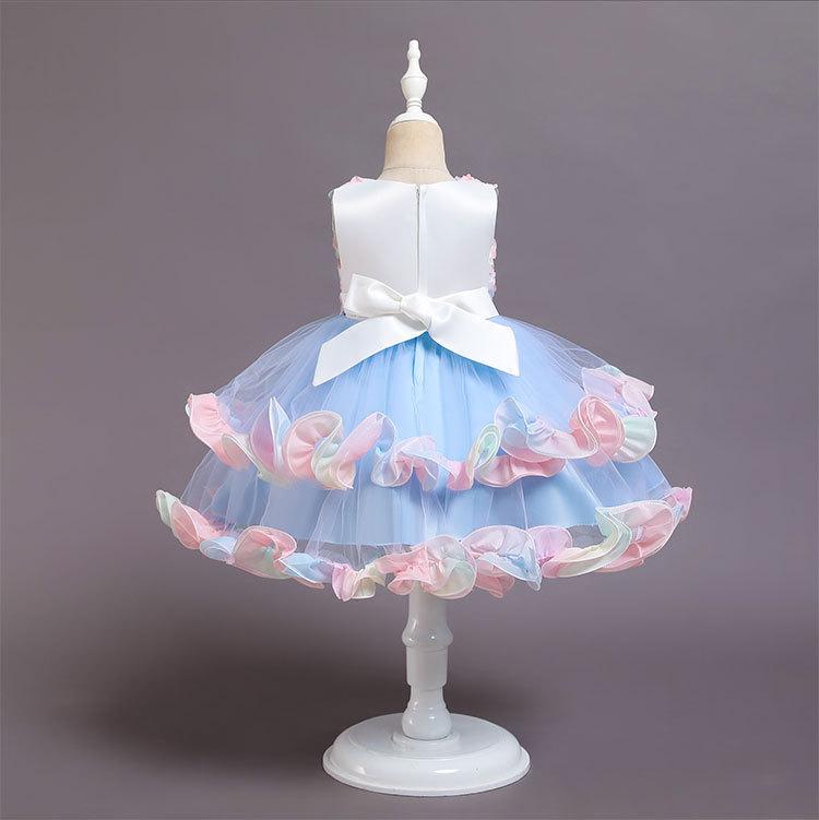 New Girl Fashion Cute Colorful Cake Poncho Princess Dresses