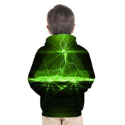 Kid Boy 3D Lightning Print Loose Hooide - MomyMall