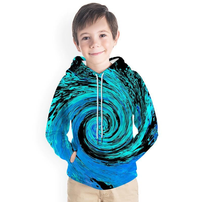 Kid Boy Spiral Series 3D Print Hoodie Baseball Uniform - MomyMall