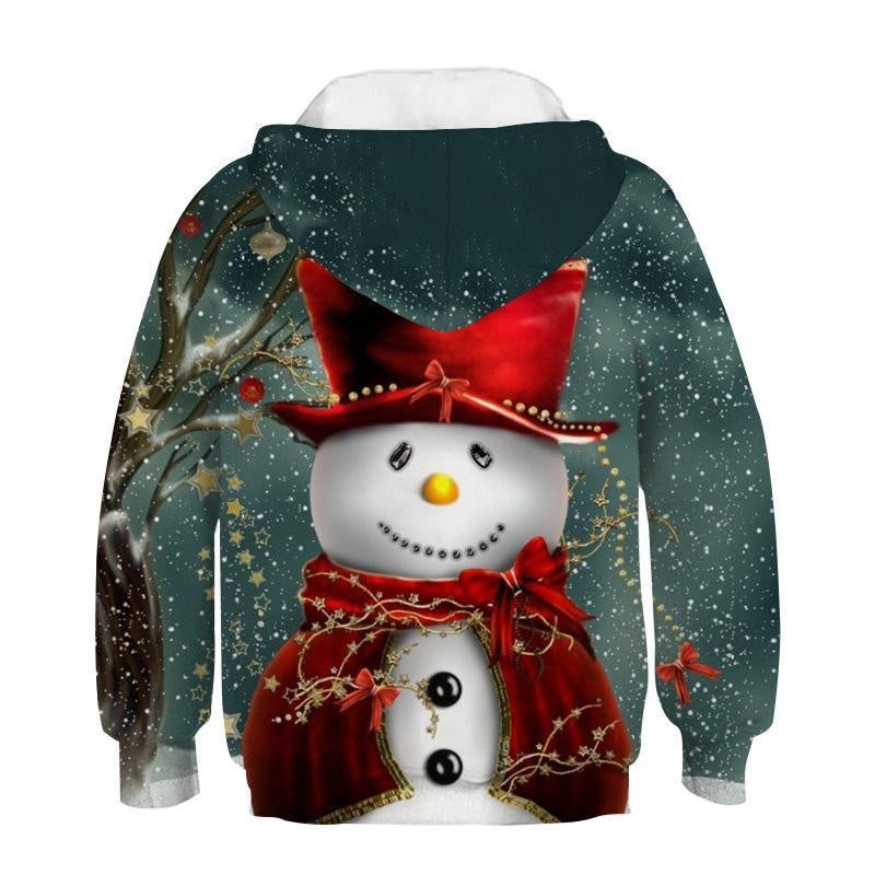 Kid Boy Girl Christmas Explosion Loose 3D Print Hoodie