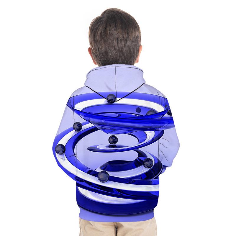 Kid Boy Spiral Series 3D Print Hoodie Baseball Uniform - MomyMall