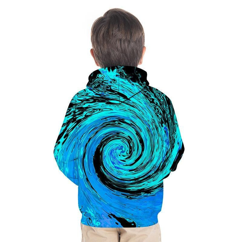 Kid Boy Spiral Series 3D Print Hoodie Baseball Uniform - MomyMall