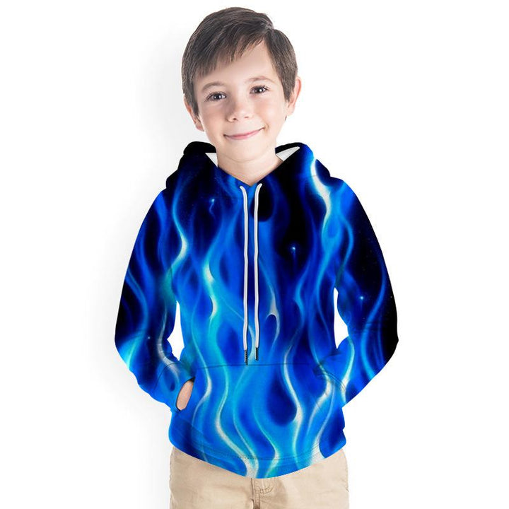 Kid Boy Girl 3D Color Flame Print Hoodie - MomyMall Type1 / 2-3 Years
