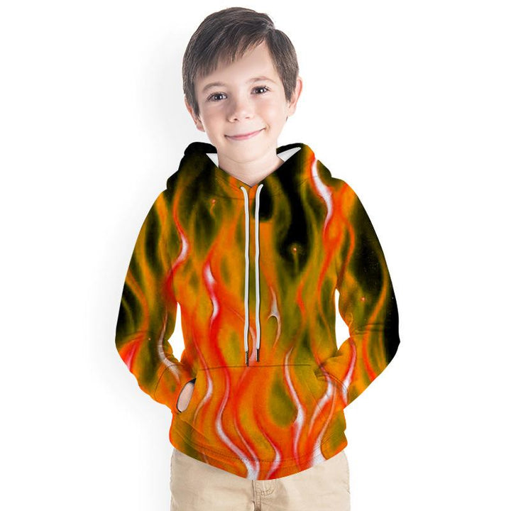 Kid Boy Girl 3D Color Flame Print Hoodie - MomyMall Type3 / 2-3 Years