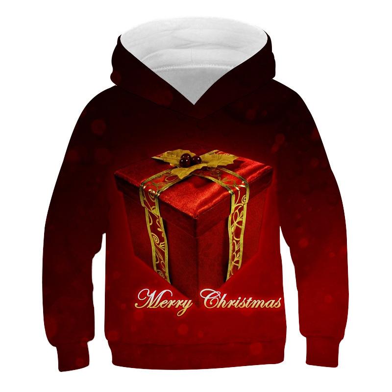 Kid Boy Girl Christmas Explosion Loose 3D Print Hoodie