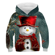 Kid Boy Girl Christmas Explosion Loose 3D Print Hoodie