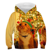 Kid Boy Girl Christmas Explosion Loose 3D Print Hoodie