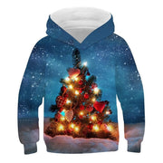 Kid Boy Girl Christmas Explosion Loose 3D Print Hoodie