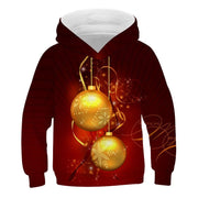 Kid Boy Girl Christmas Explosion Loose 3D Print Hoodie